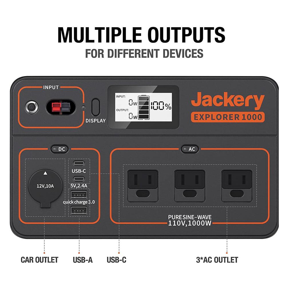 Jackery Solar Generator 1000 (Jackery 1000 + 2 x SolarSaga 100W solar panels)