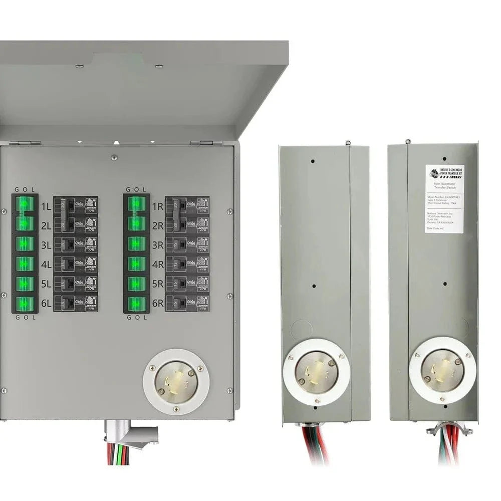 NATURE'S GENERATOR 12-CIRCUIT 120/240V 30A NON-AUTOMATIC POWER TRANSFER SWITCH