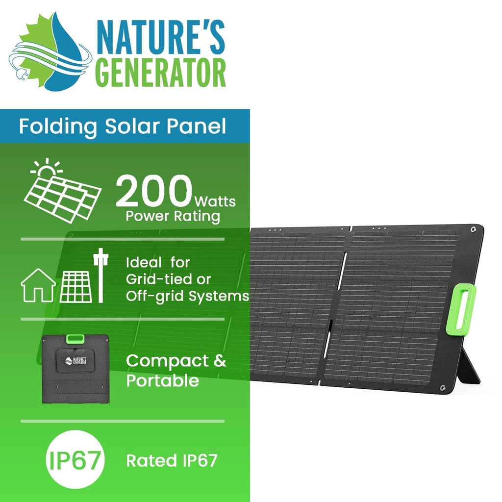 Nature’s Generator 200W Folding Solar Panel