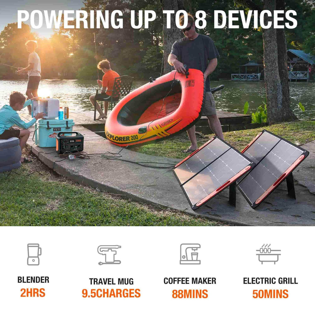 Jackery Solar Generator 1000 (Jackery 1000 + 2 x SolarSaga 100W solar panels)