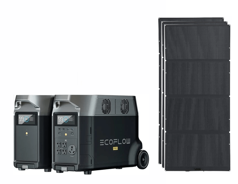 EcoFlow DELTA Pro with Smart Extra Battery and 400W Solar Panel