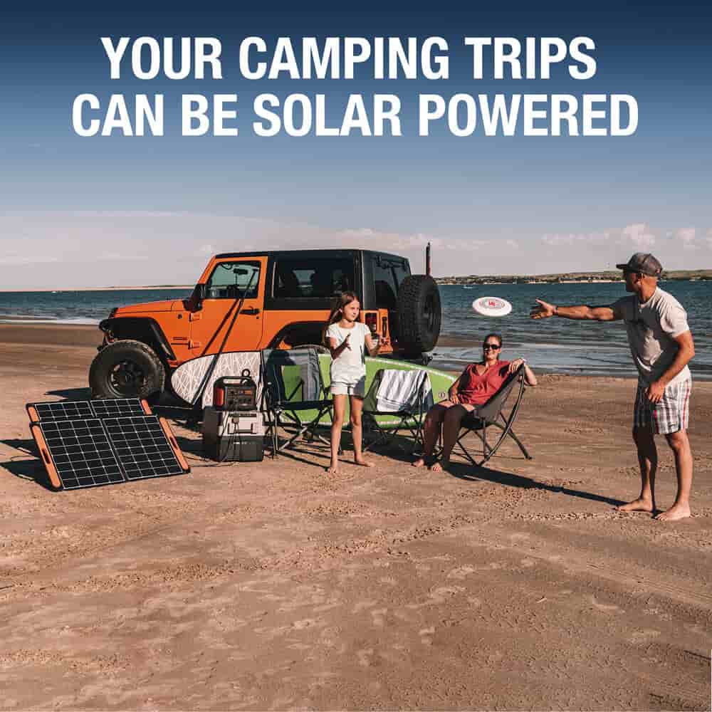 Jackery Solar Generator 1000 (Jackery 1000 + 2 x SolarSaga 100W solar panels)