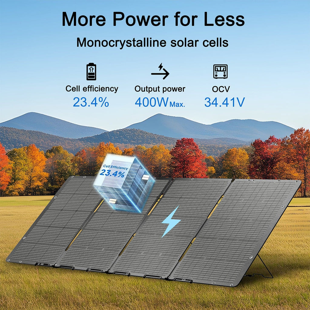 Nature's Generator 400W Folding Solar Panel | High-Efficiency Portable Solar Charging