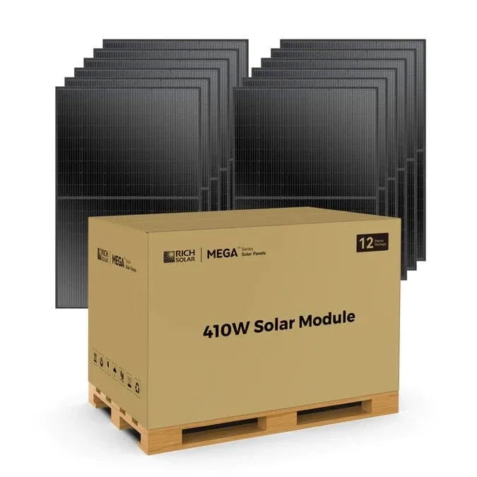 MEGA 410 Watt Monocrystalline Solar Panel | High Efficiency | Black Mono-facial Module | Grid-Tie | Off-Grid