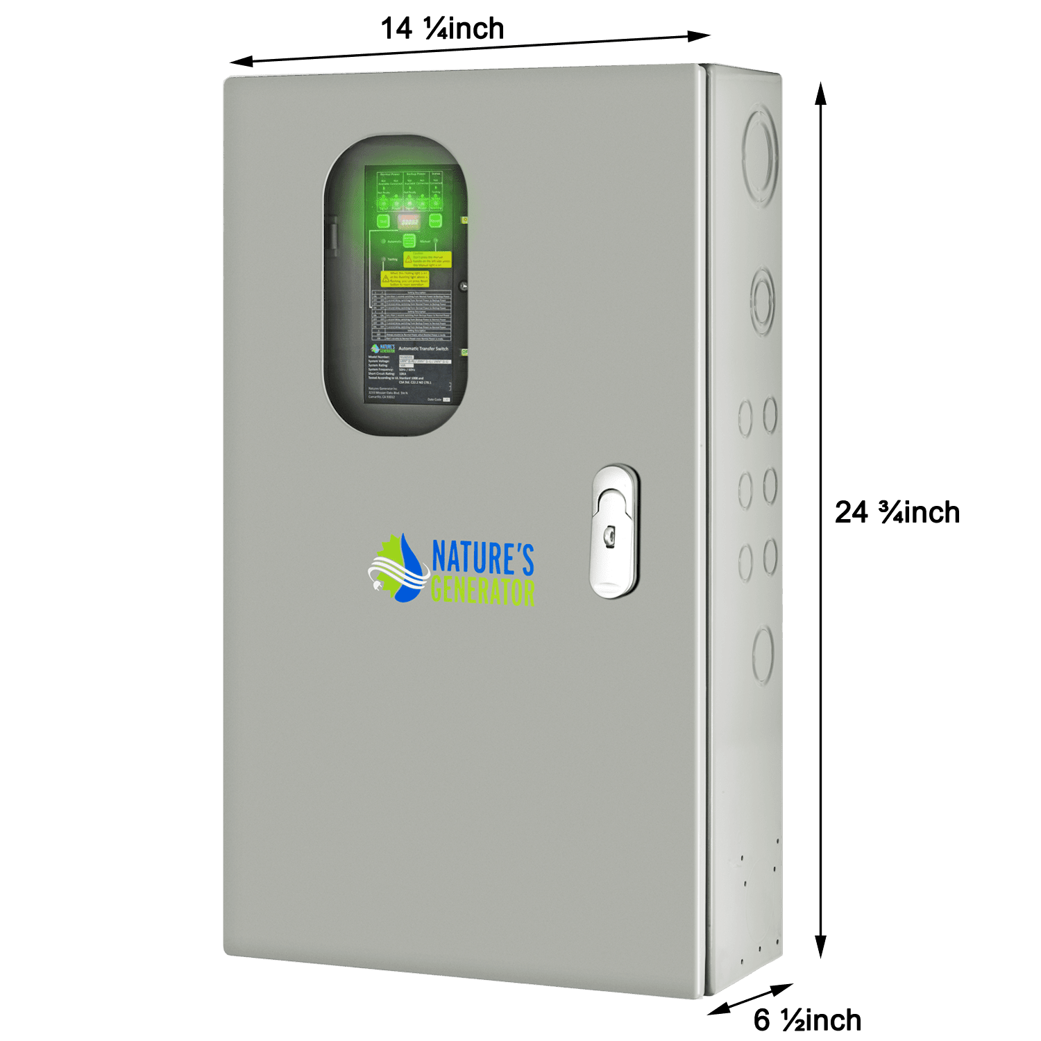 50A Automatic Transfer Switch for Solar & Home Backup Power (Up to 24 Circuits)