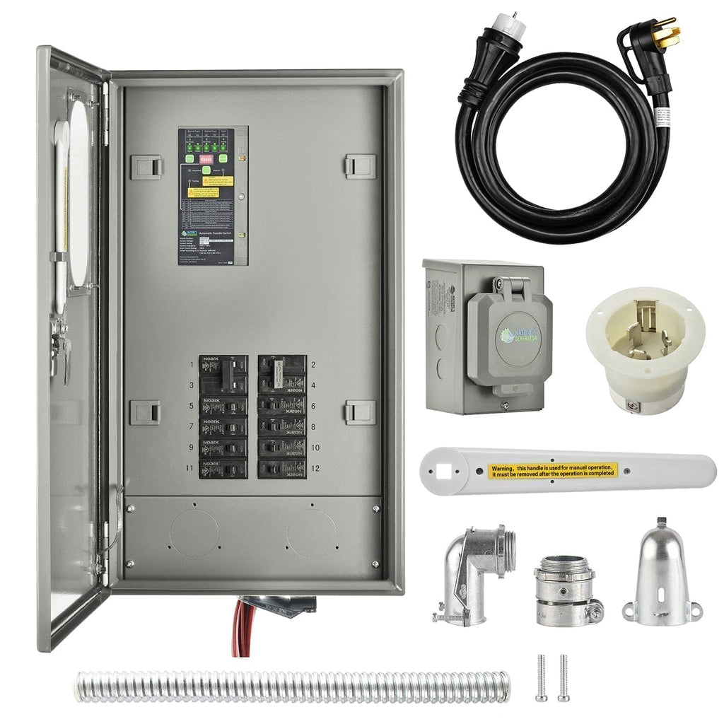 50A Automatic Transfer Switch for Solar & Home Backup Power (Up to 24 Circuits)