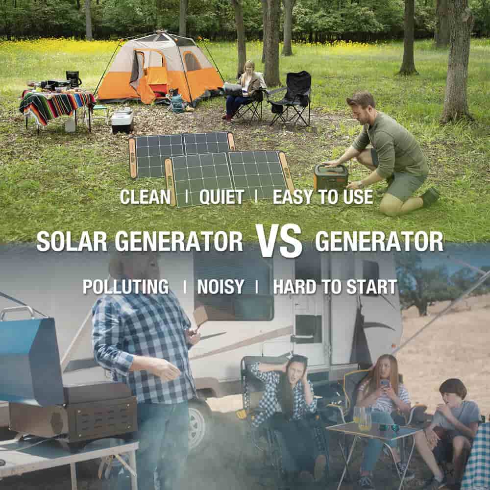 Jackery Solar Generator 1000 (Jackery 1000 + 2 x SolarSaga 100W solar panels)