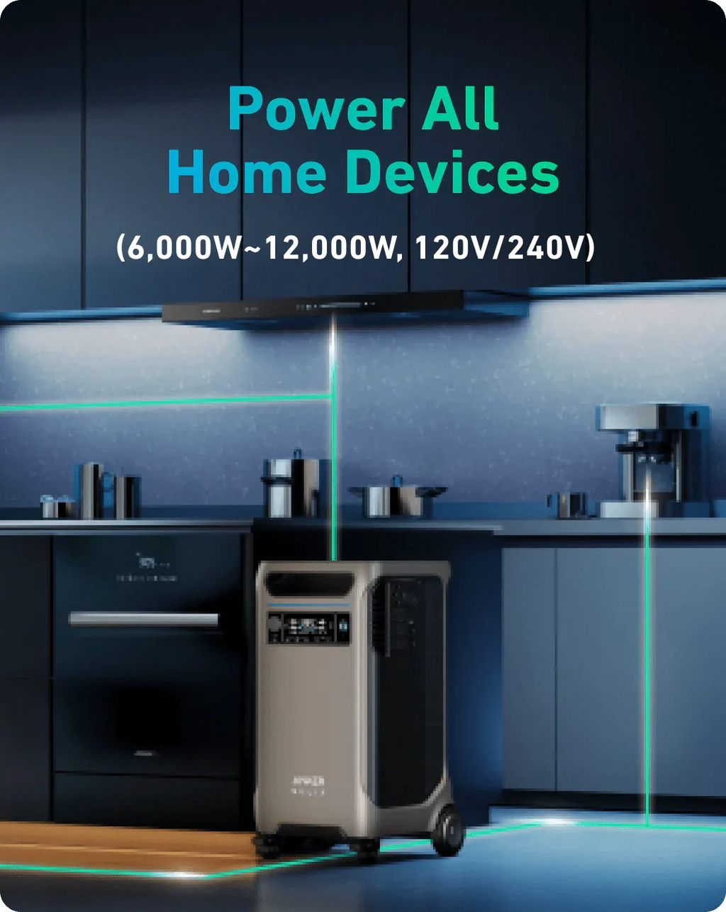 Anker SOLIX F3800 6000W Solar Generator | 3.84kWh Expandable Home Backup Power