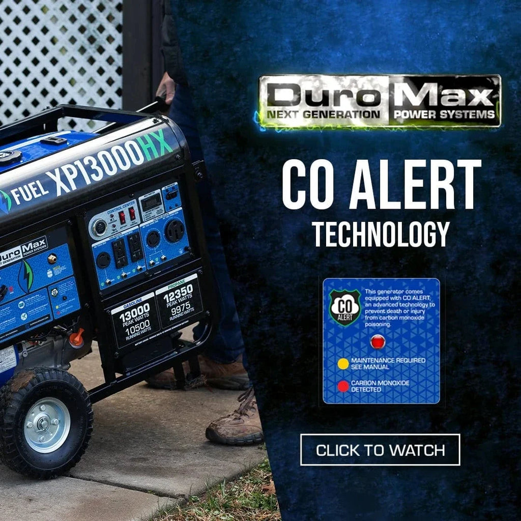 Duromax 5,500 Watt Dual Fuel Portable HX Generator w/ CO Alert