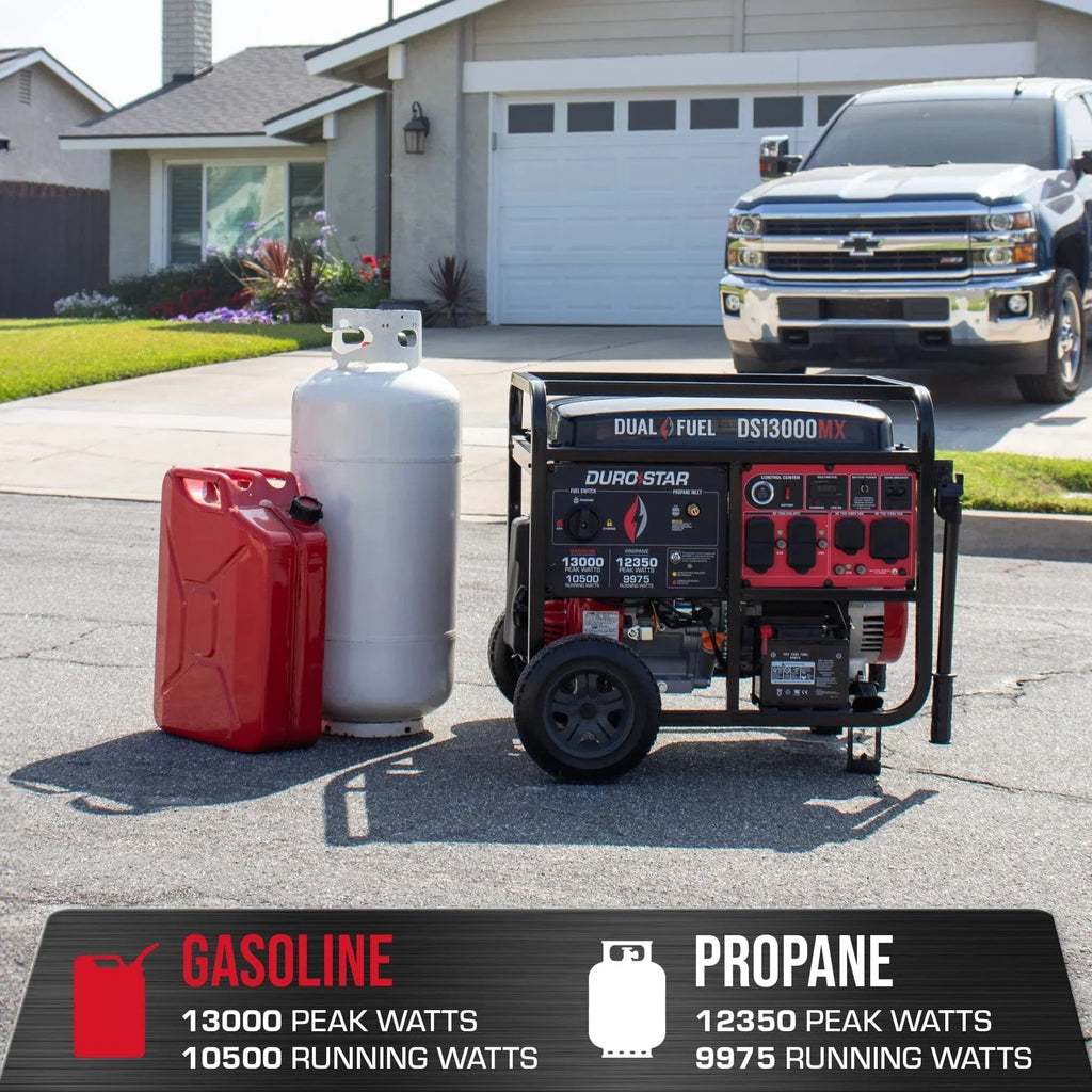 DuroStar DS13000MX 13,000W Dual Fuel Generator w/ CO Alert – AllProGenerators