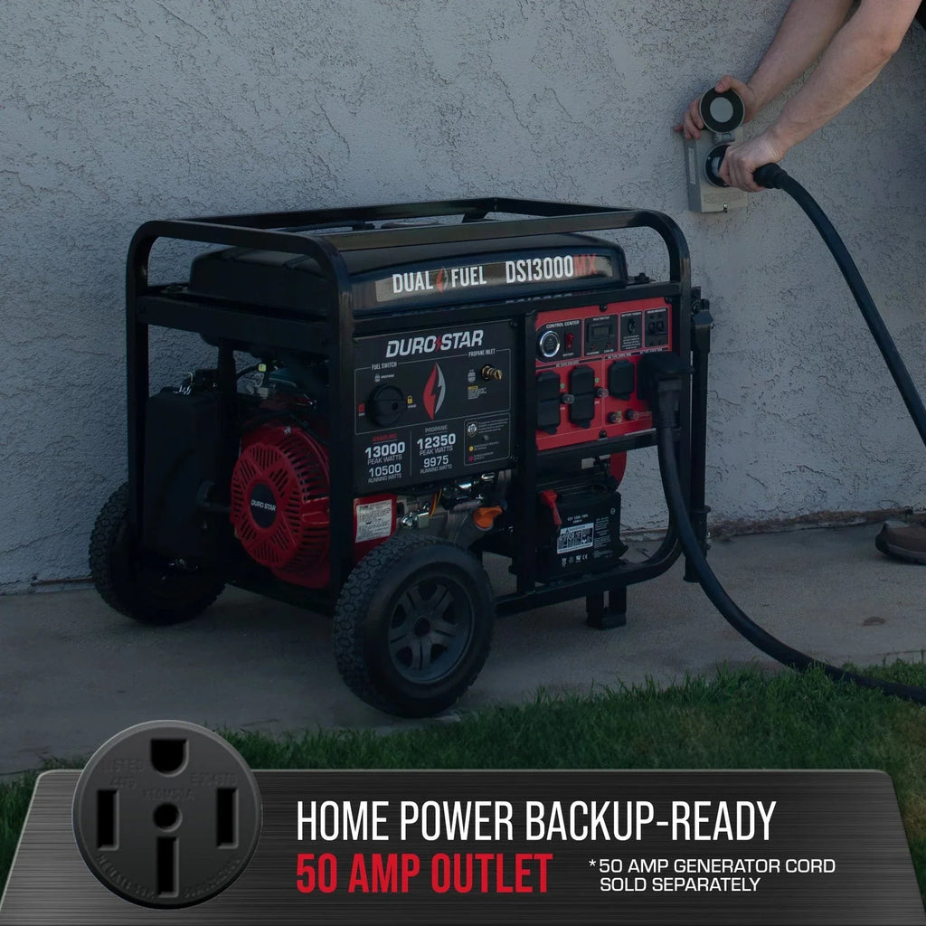 DuroStar DS13000MX 13,000W Dual Fuel Generator w/ CO Alert – AllProGenerators
