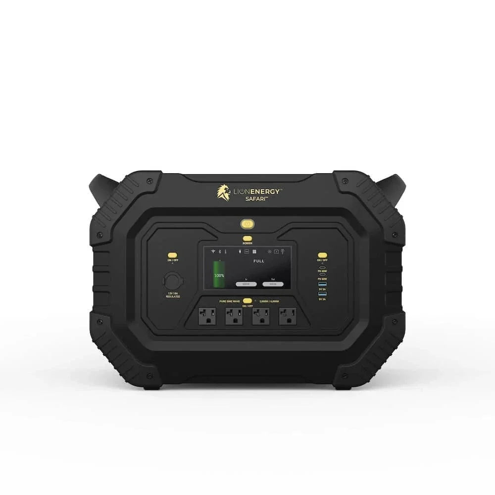 LION ENERGY SAFARI – Solar Generator | Portable Lithium Power Station