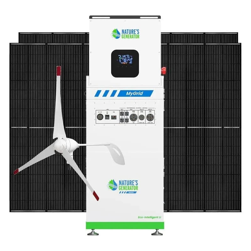 Nature's Generator MyGrid 10K With Panels and wind Turbine