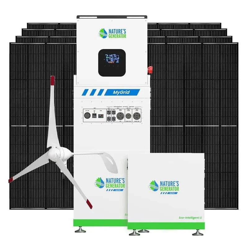 Nature's Generator MyGrid 10K With Panels and wind Turbine