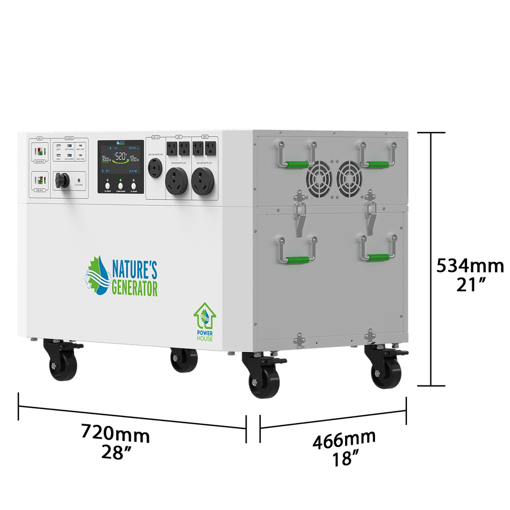Nature's Generator Powerhouse Gen 2 Whole Home Solar Generator | 7200W Expandable Solar Backup System