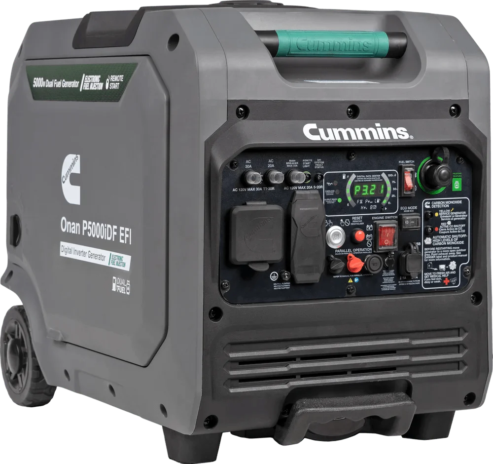 Cummins Onan P5000iDF EFI – 5000W Dual-Fuel Inverter Generator | Gas & Propane | Remote Start