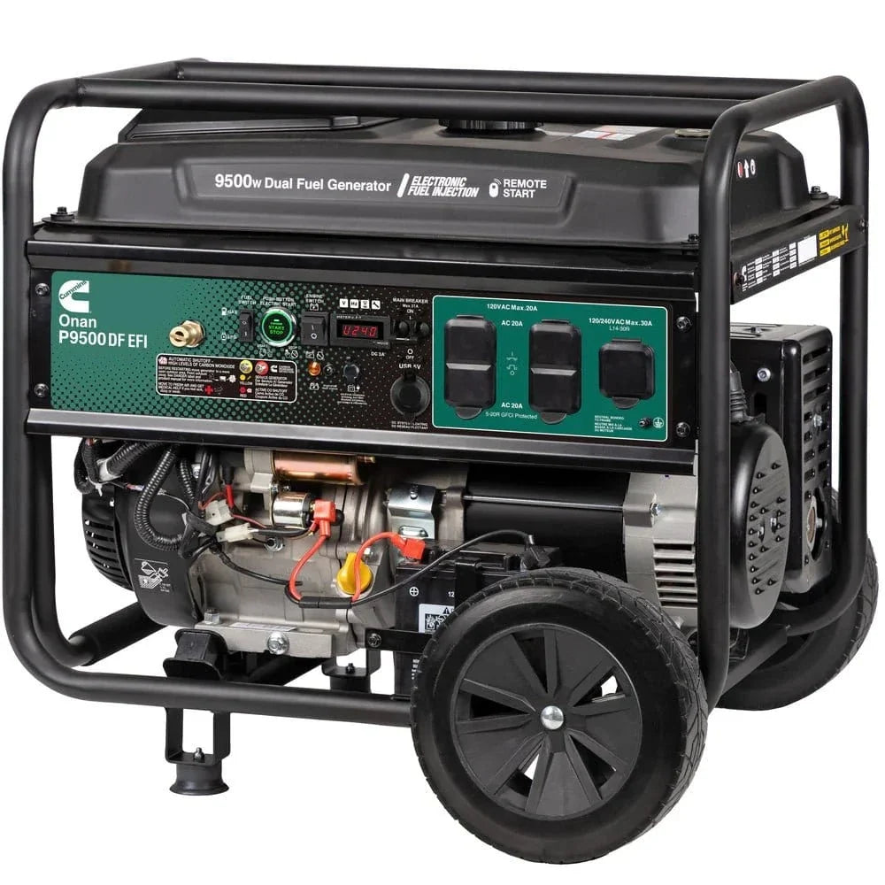 Cummins Onan P9500DF EFI – 9500W Dual-Fuel Portable Generator | Gas & Propane | Remote Start
