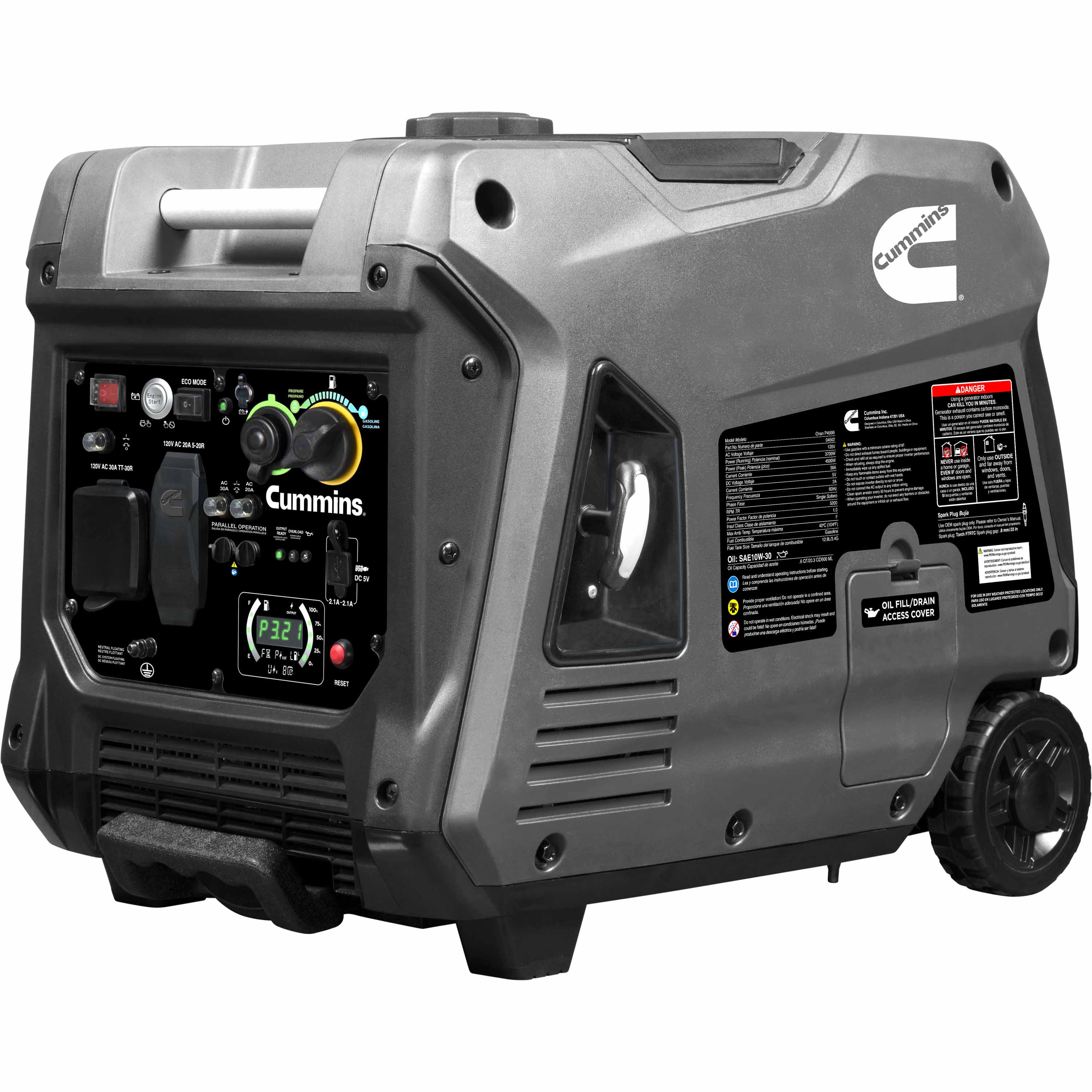 Cummins Onan P4500iDF Dual-Fuel Inverter Generator