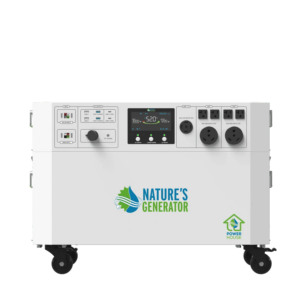 Nature's Generator Powerhouse Gen 2 Whole Home Generator | 7200W Portable Power Station