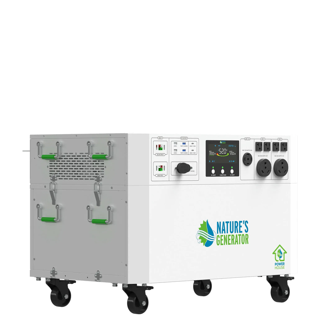Nature's Generator Powerhouse Gen 2 Whole Home Generator | 7200W Portable Power Station