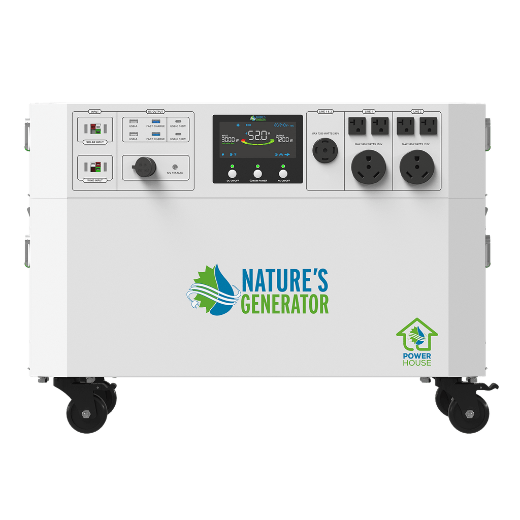 Nature's Generator Powerhouse Gen 2 Solar Generator and Transfer Switch