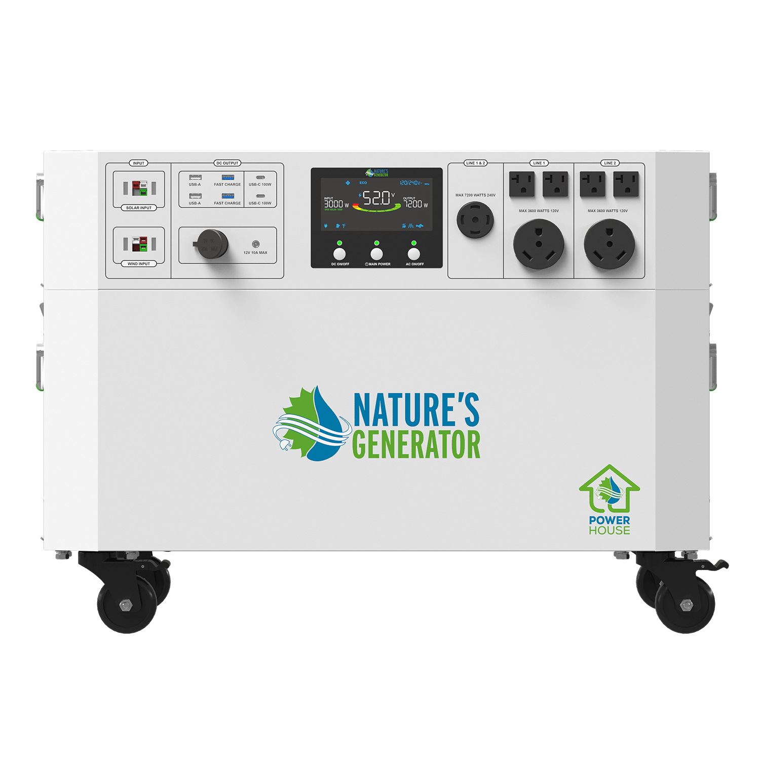 Nature's Generator Powerhouse Gen 2 Solar Generator and Transfer Switch