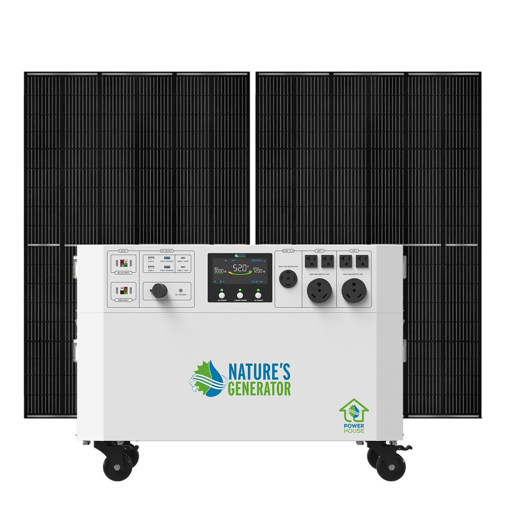 Nature's Generator Powerhouse Gen 2 Whole Home Solar Generator | 7200W Expandable Solar Backup System