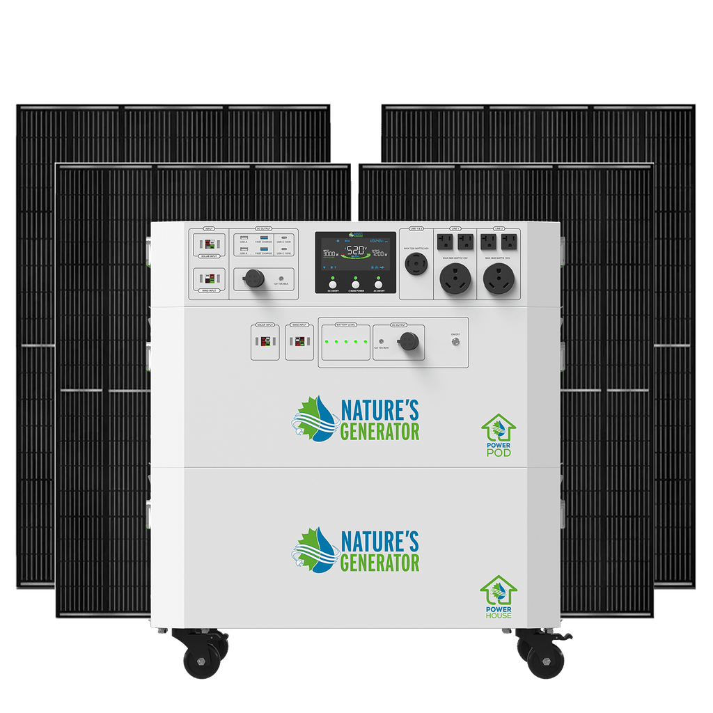 Nature's Generator Powerhouse Gen 2 Whole Home Solar Generator | 7200W Expandable Solar Backup System