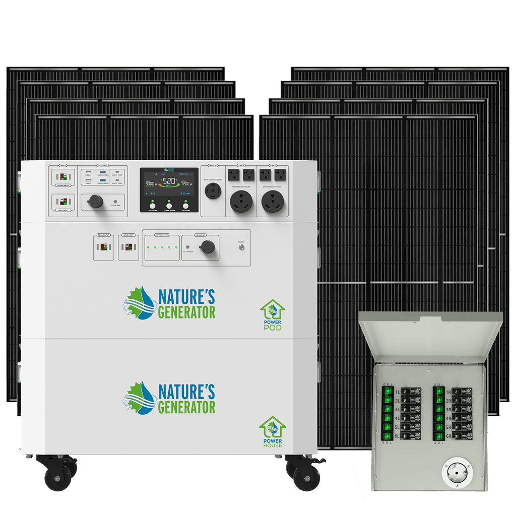 Nature's Generator Powerhouse Gen 2 Solar Generator and Transfer Switch