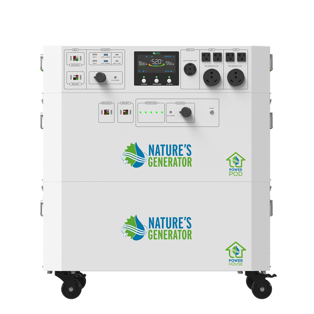 Nature's Generator Powerhouse Gen 2 Whole Home Solar Generator | 7200W Expandable Solar Backup System