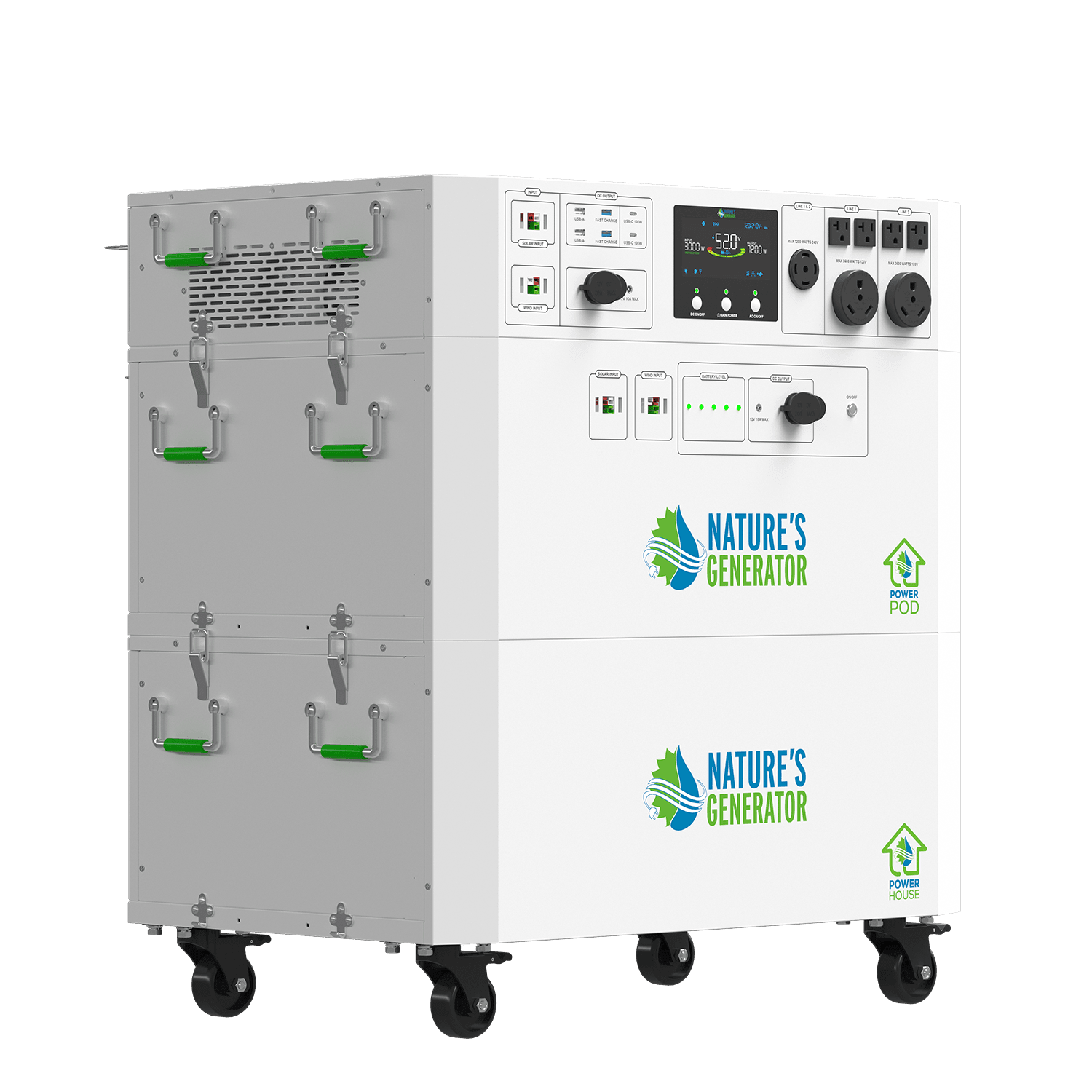 Nature's Generator Powerhouse Gen 2 Solar Generator and Transfer Switch