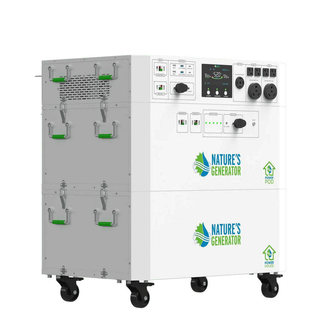 Nature's Generator Powerhouse Gen 2 Whole Home Generator | 7200W Portable Power Station