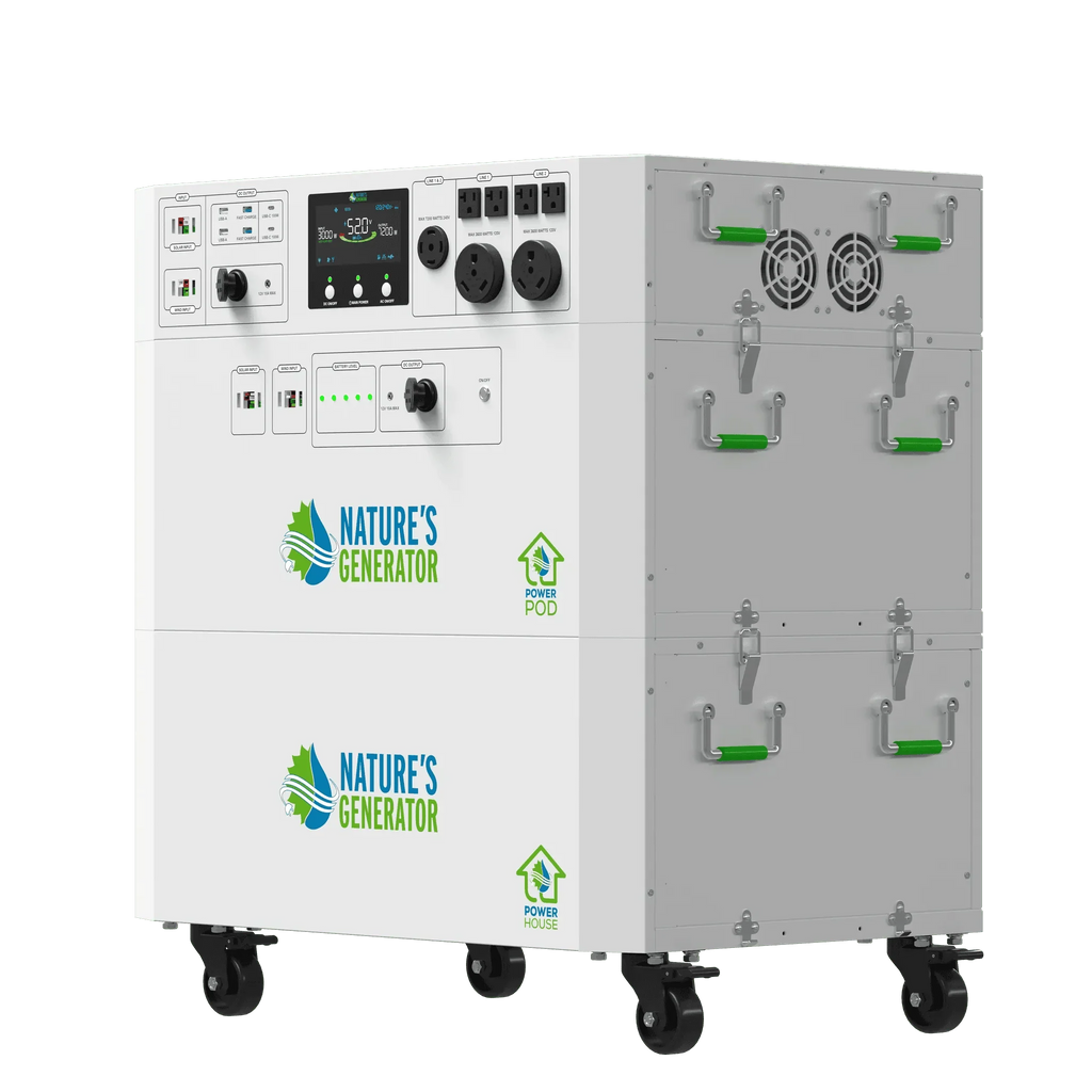 Nature's Generator Powerhouse Gen 2 Whole Home Generator | 7200W Portable Power Station