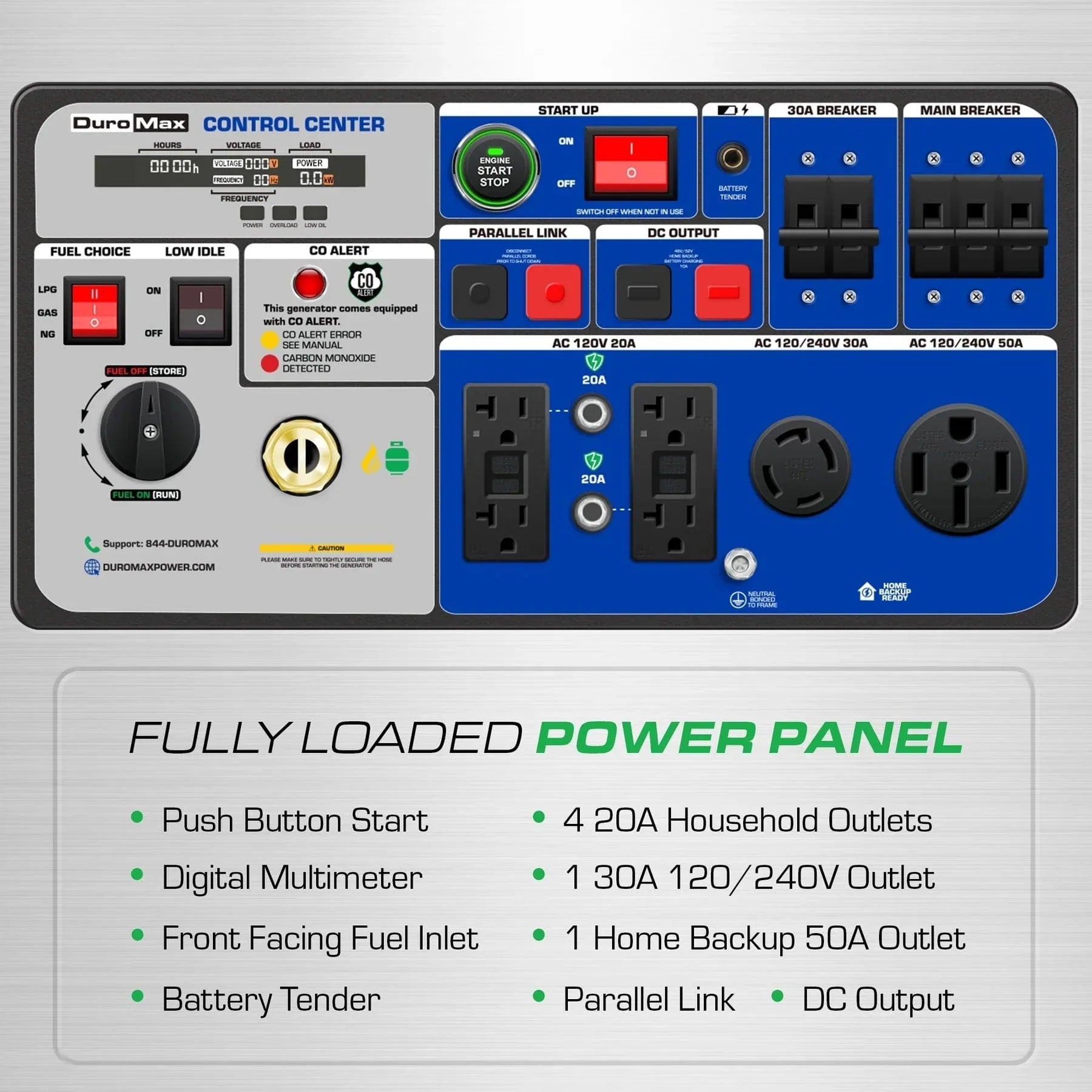 DuroMax XP11000iHT 11,000 Watt Tri Fuel Inverter Generator