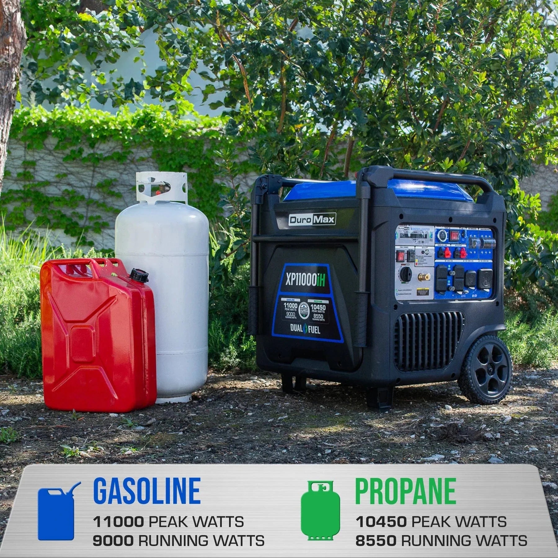 Duromax 11,000 Watt Portable Dual Fuel Inverter Generator w/ CO Alert