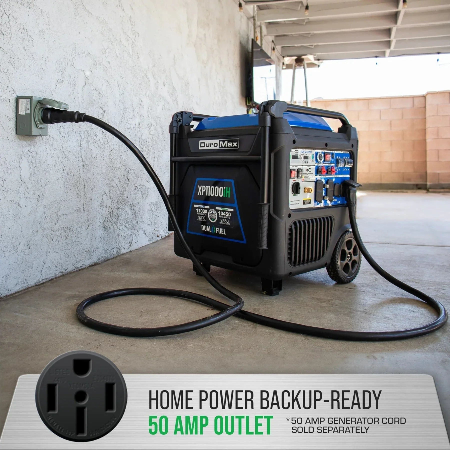 Duromax 11,000 Watt Portable Dual Fuel Inverter Generator w/ CO Alert