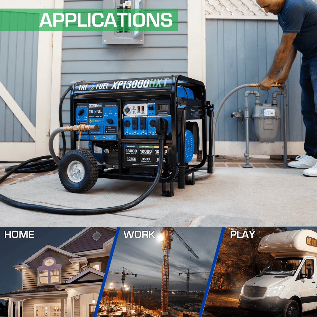 Duromax XP13000HXT 13,000 Watt Tri Fuel Generator w/ CO Alert