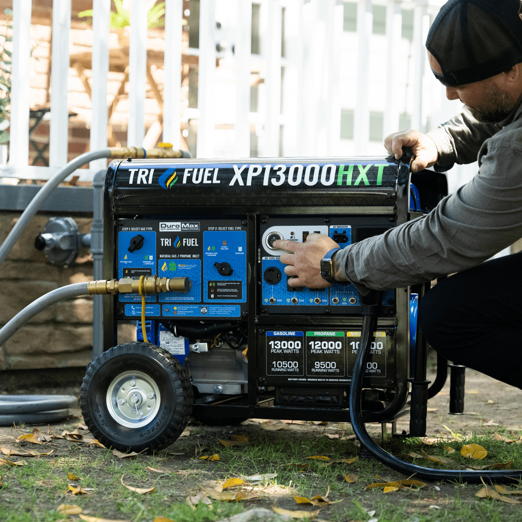 Duromax XP13000HXT 13,000 Watt Tri Fuel Generator w/ CO Alert