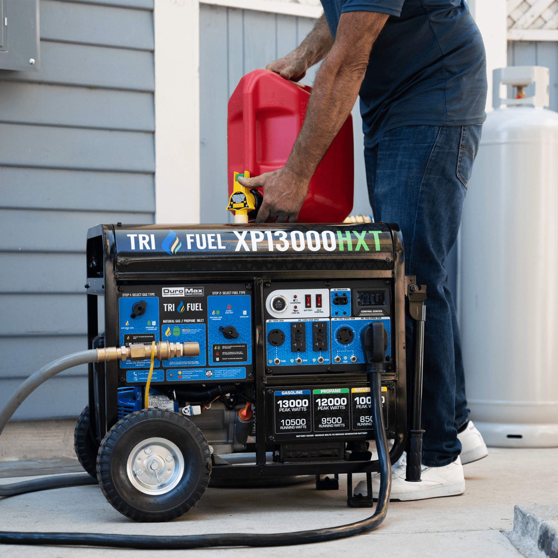 Duromax XP13000HXT 13,000 Watt Tri Fuel Generator w/ CO Alert