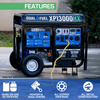 Duromax XP13000HX Watt Dual Fuel Portable Generator with CO Alert