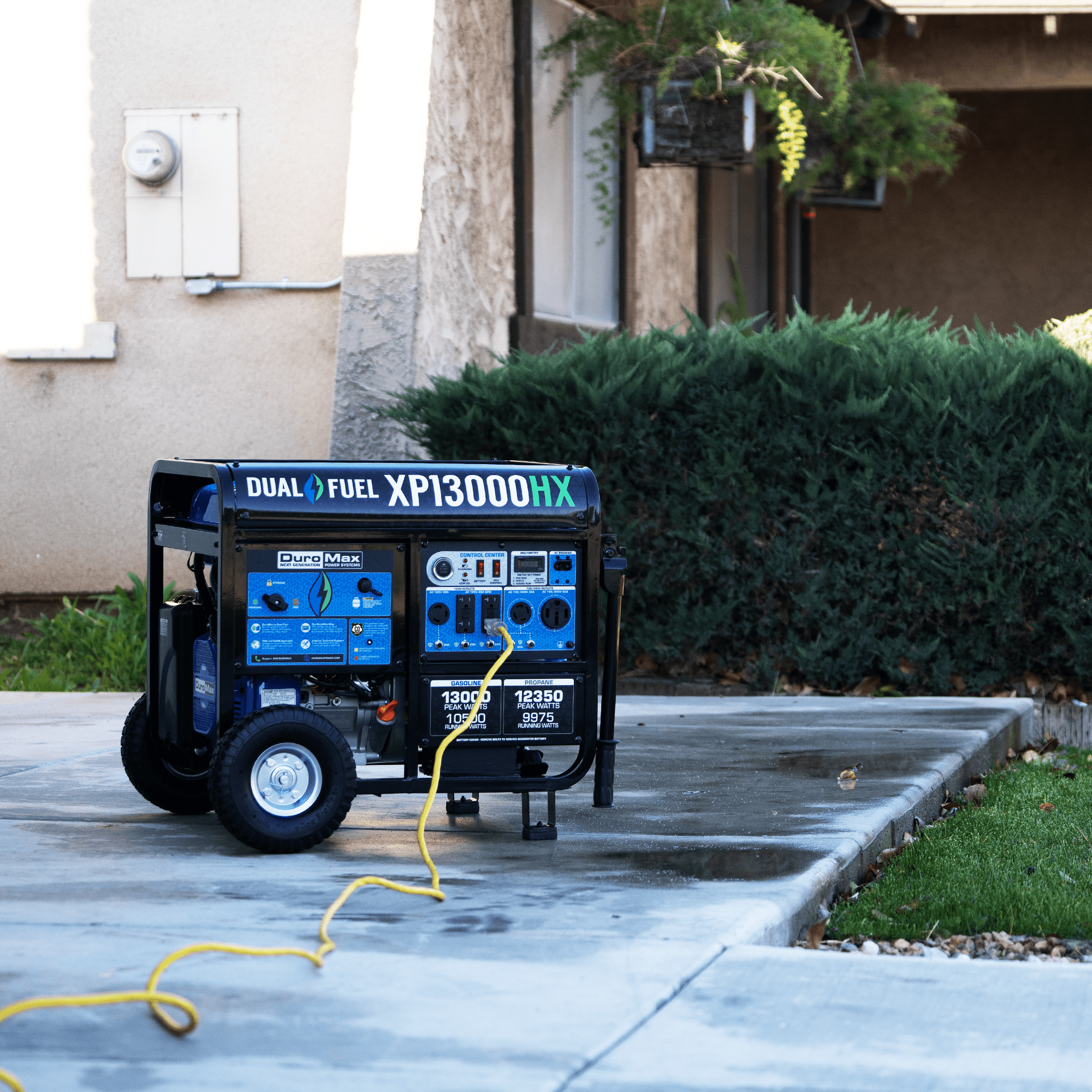 Duromax XP13000HX Watt Dual Fuel Portable Generator with CO Alert