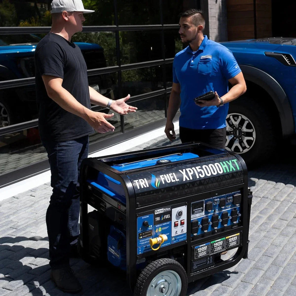 15,000 Watt Electric Start Tri-Fuel Portable Generator