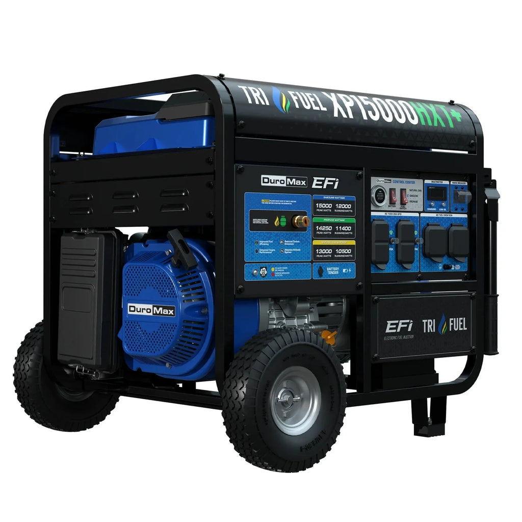 DuroMax XP15000HXT+ 15,000-Watt / 12,000-Watt EFI Tri-Fuel Portable Generator