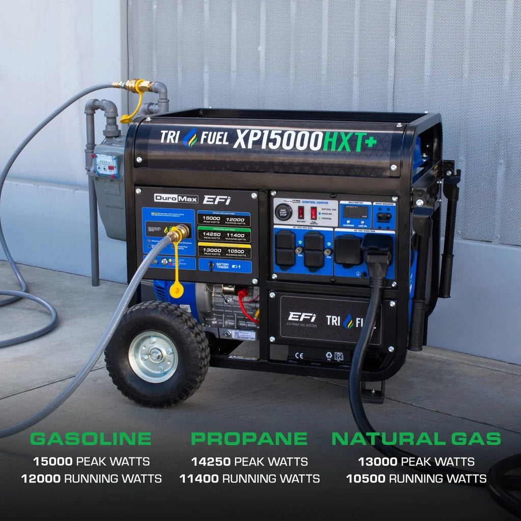 DuroMax XP15000HXT+ 15,000-Watt / 12,000-Watt EFI Tri-Fuel Portable Generator