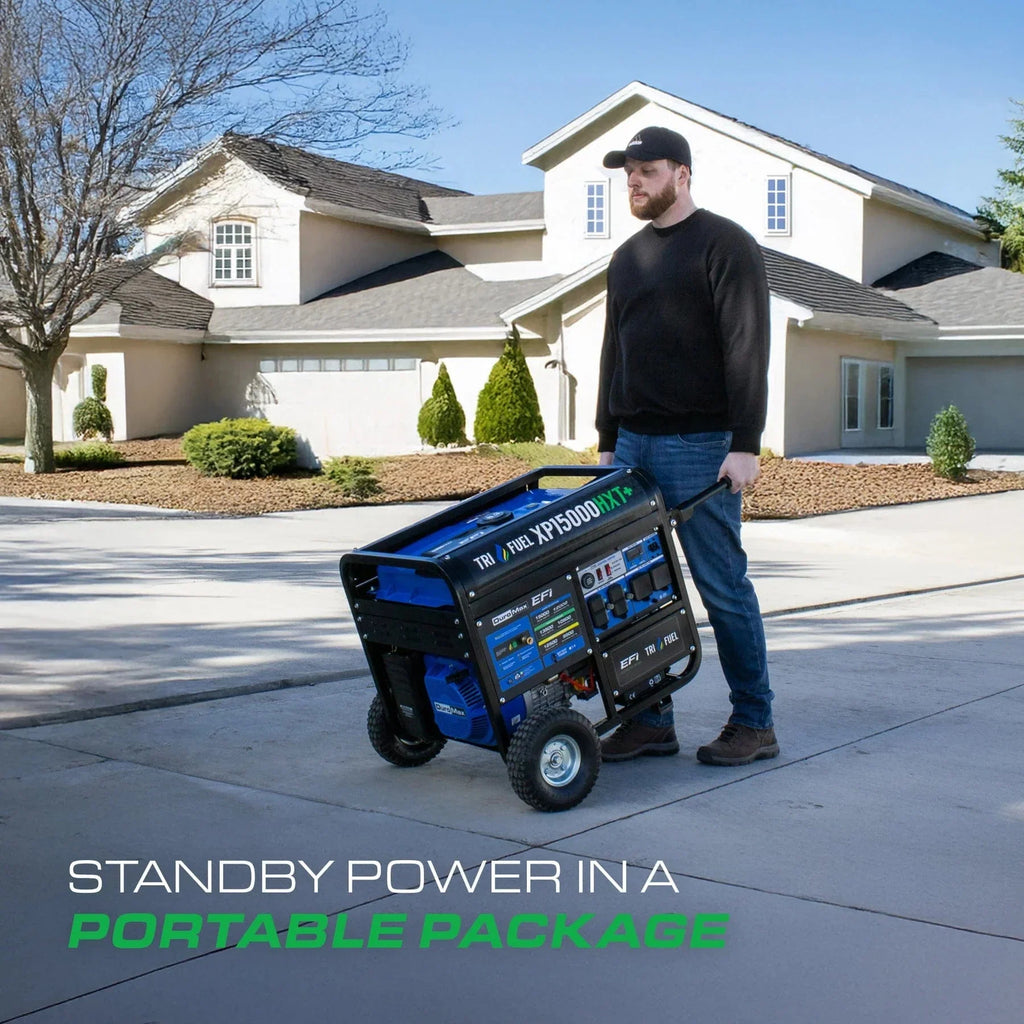 DuroMax XP15000HXT+ 15,000-Watt / 12,000-Watt EFI Tri-Fuel Portable Generator