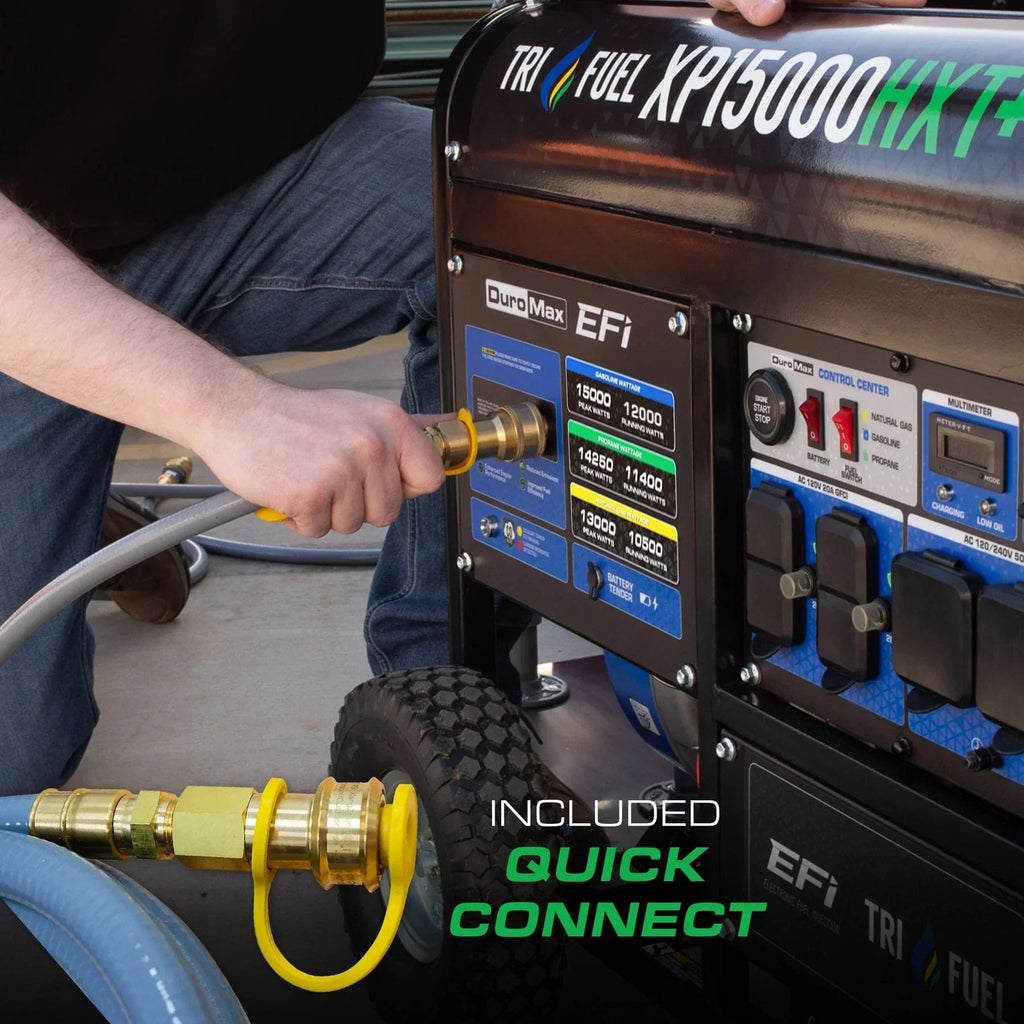 DuroMax XP15000HXT+ 15,000-Watt / 12,000-Watt EFI Tri-Fuel Portable Generator