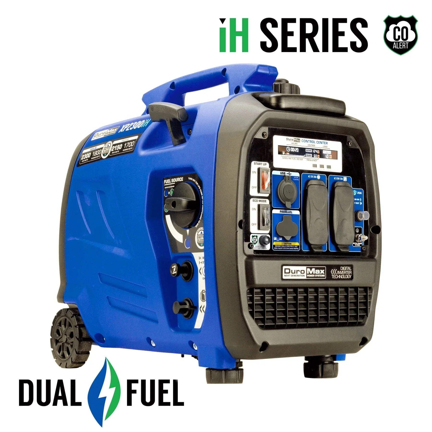 Duromax XP2300IH 2,300 Watt Dual Fuel Portable Inverter Generator w/ CO Alert