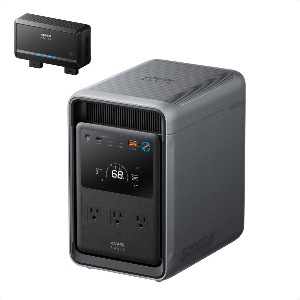 Anker SOLIX S2000 2010Wh Portable Power Station | 1500W LiFePO4 Solar Generator