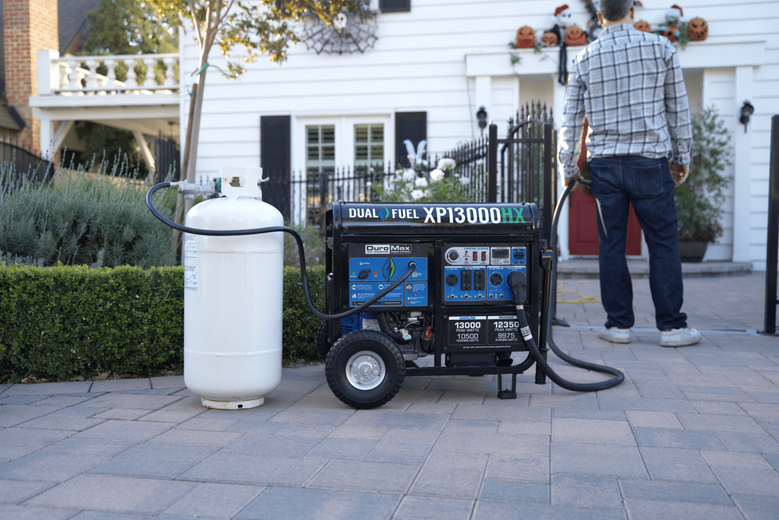 Duromax XP13000HX Watt Dual Fuel Portable Generator with CO Alert