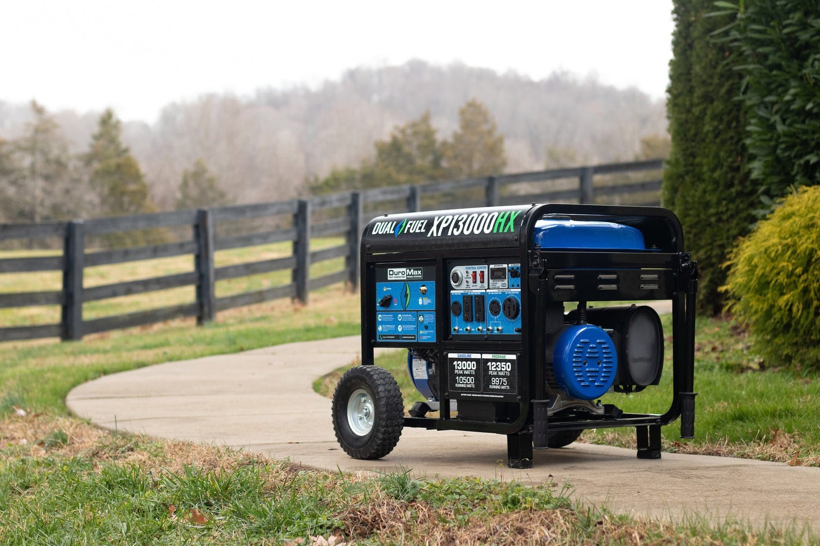 Duromax XP13000HX Watt Dual Fuel Portable Generator with CO Alert